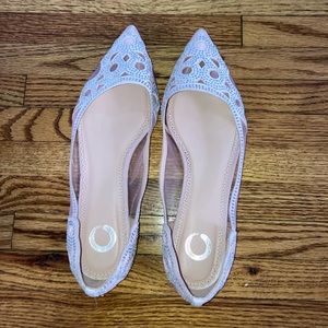Light Pink Embellished Flats